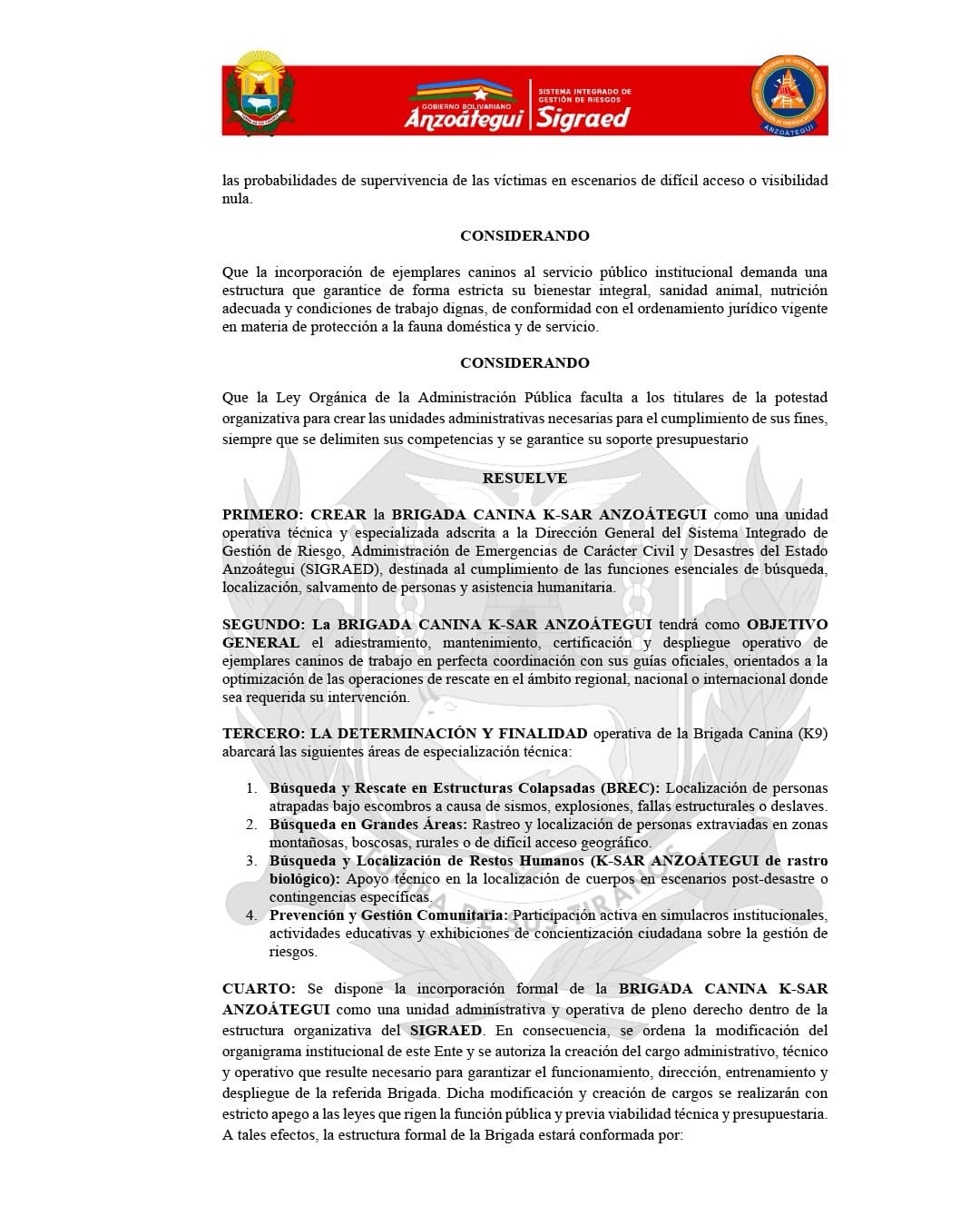 Página 2 de la Resolución SIGRAED-ANZ-DG-CJ-0001-07-2026